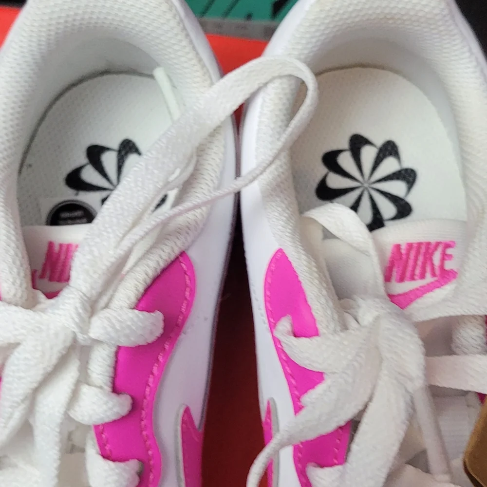 Nike Kids Pink and White Sneakers